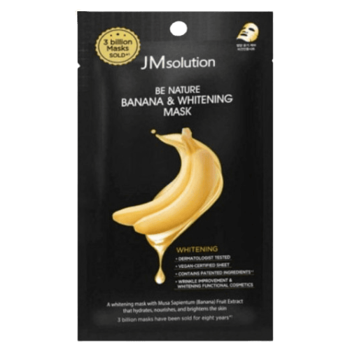 Тканинна маска вибілювальна з екстрактом банана JMsolution Be Nature Banana & Whitening Mask